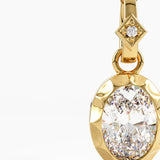 Oval Necklace, solid gold necklace, view 2 | DiaFifth