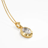 Oval Necklace, solid gold necklace, view 8 | DiaFifth