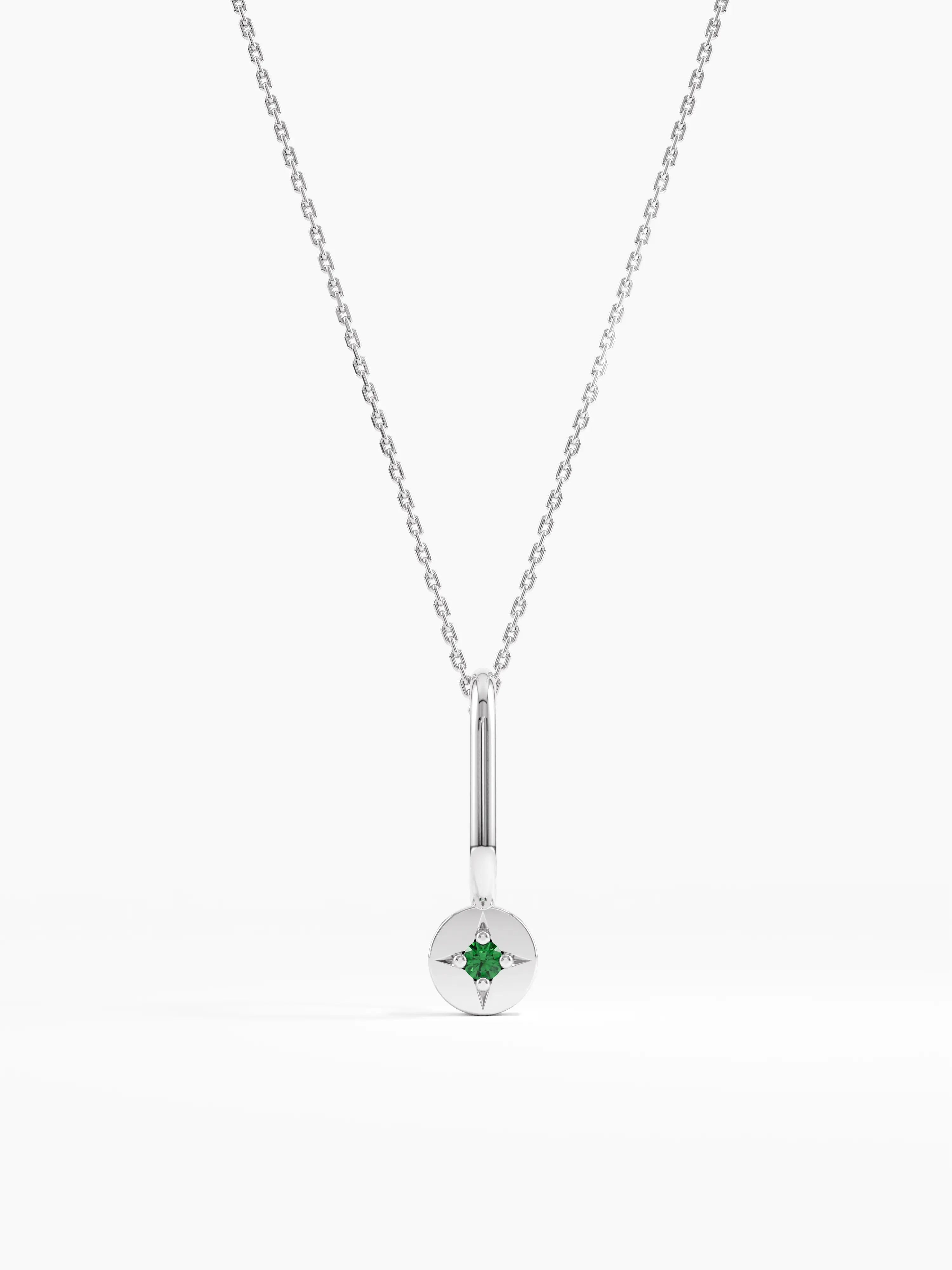 Emerald Necklace, solid gold necklace, view 7 | DiaFifth