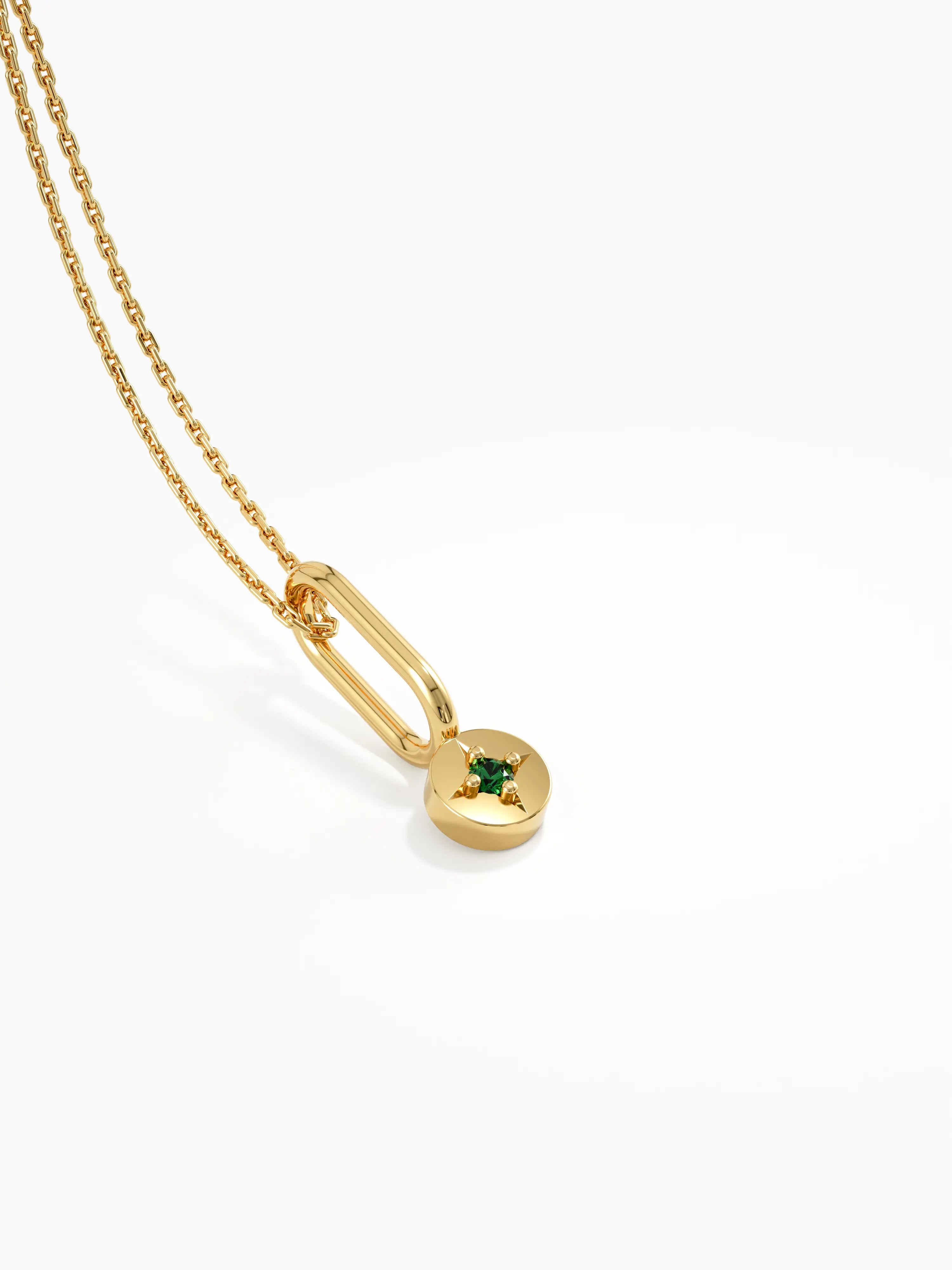 Emerald Necklace, solid gold necklace, view 9 | DiaFifth