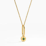 Emerald Necklace, solid gold necklace, view 8 | DiaFifth