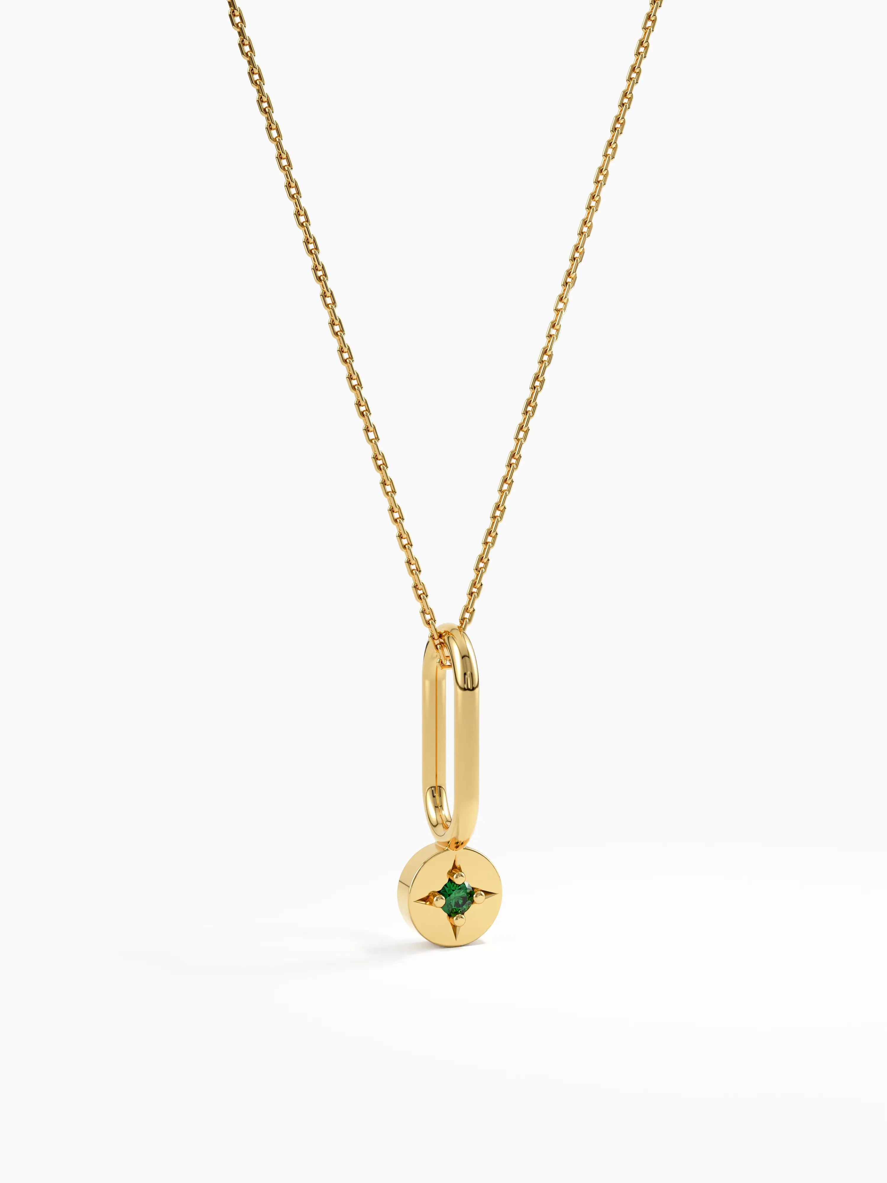 Emerald Necklace, solid gold necklace, view 8 | DiaFifth