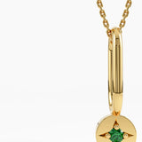 Emerald Necklace, solid gold necklace, view 2 | DiaFifth