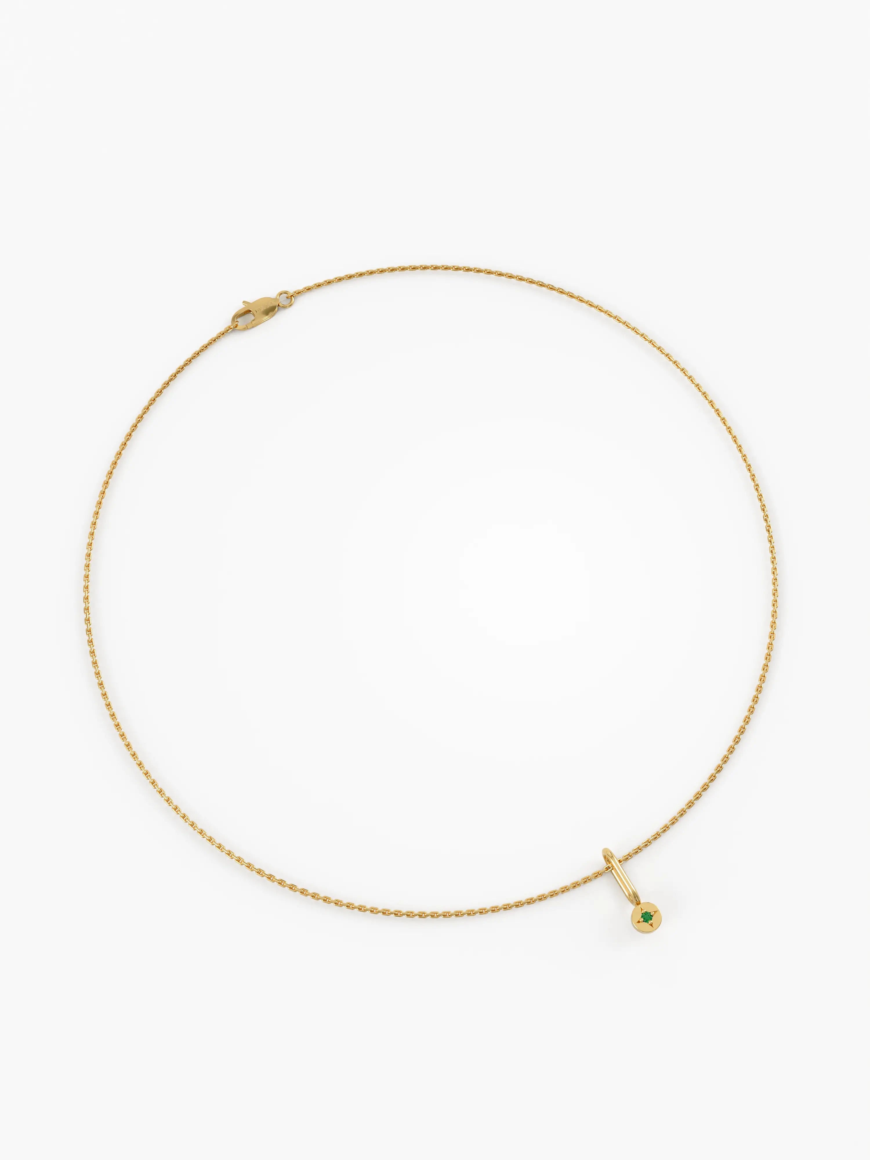 Emerald Necklace, solid gold necklace, view 5 | DiaFifth