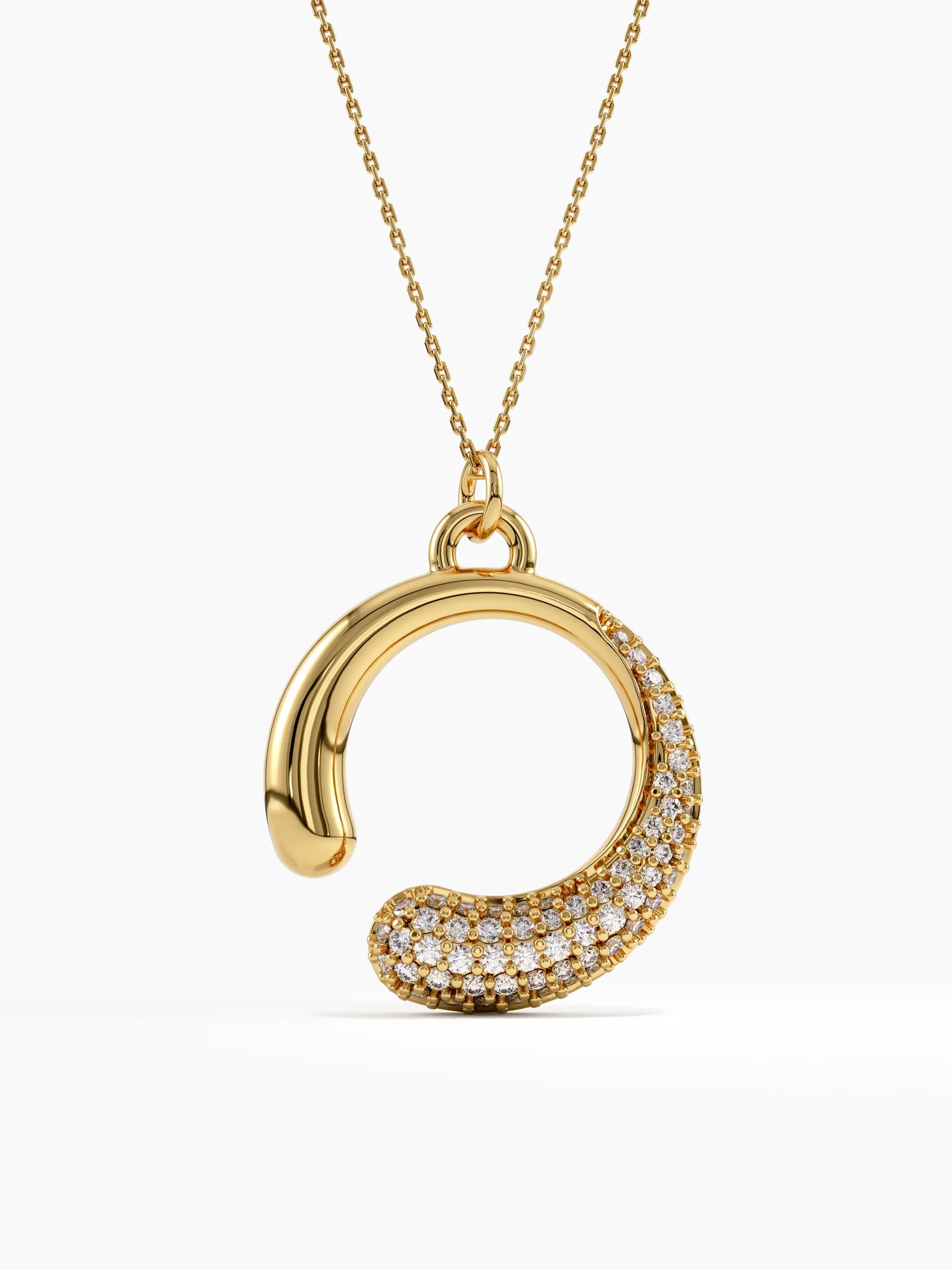 Unique Necklace, solid gold necklace, view 9 | DiaFifth