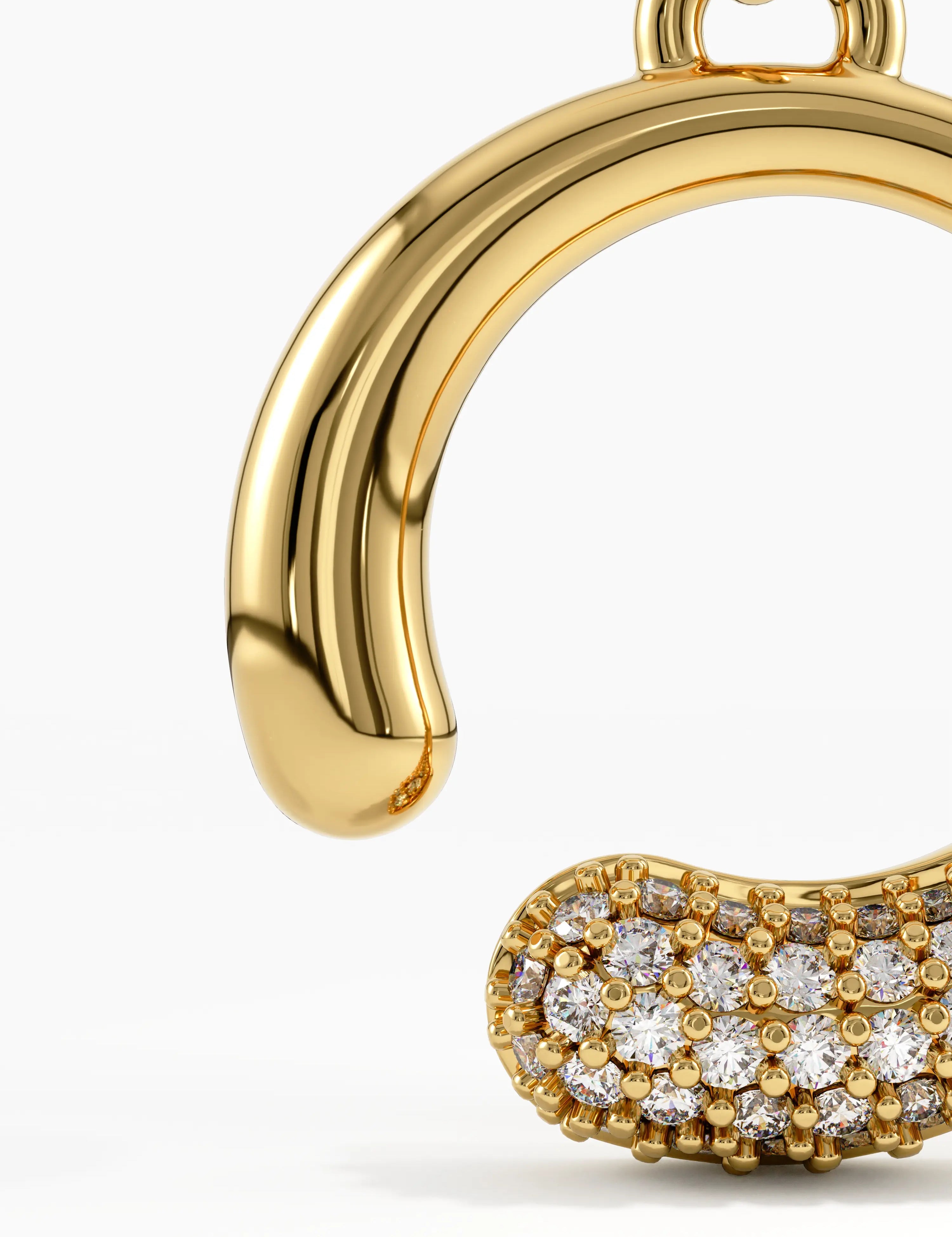Unique Necklace, solid gold necklace, view 2 | DiaFifth
