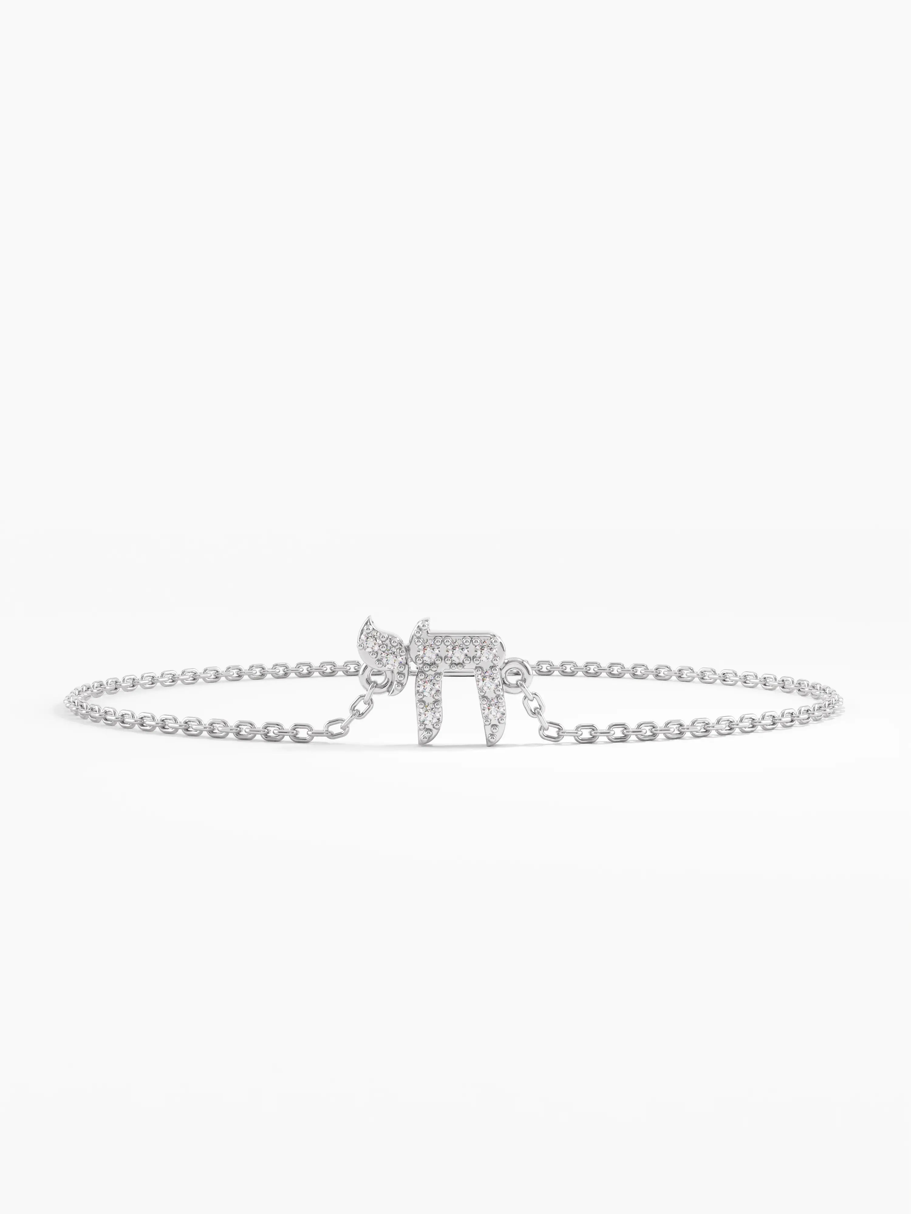 Chai Symbol Bracelet, solid gold bracelet, view 5 | DiaFifth