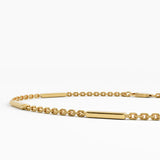 Bar Bracelet, solid gold bracelet, view 2 | DiaFifth