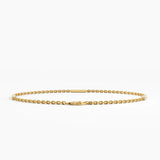 Gold Bar Bracelet, solid gold bracelet, view 8 | DiaFifth