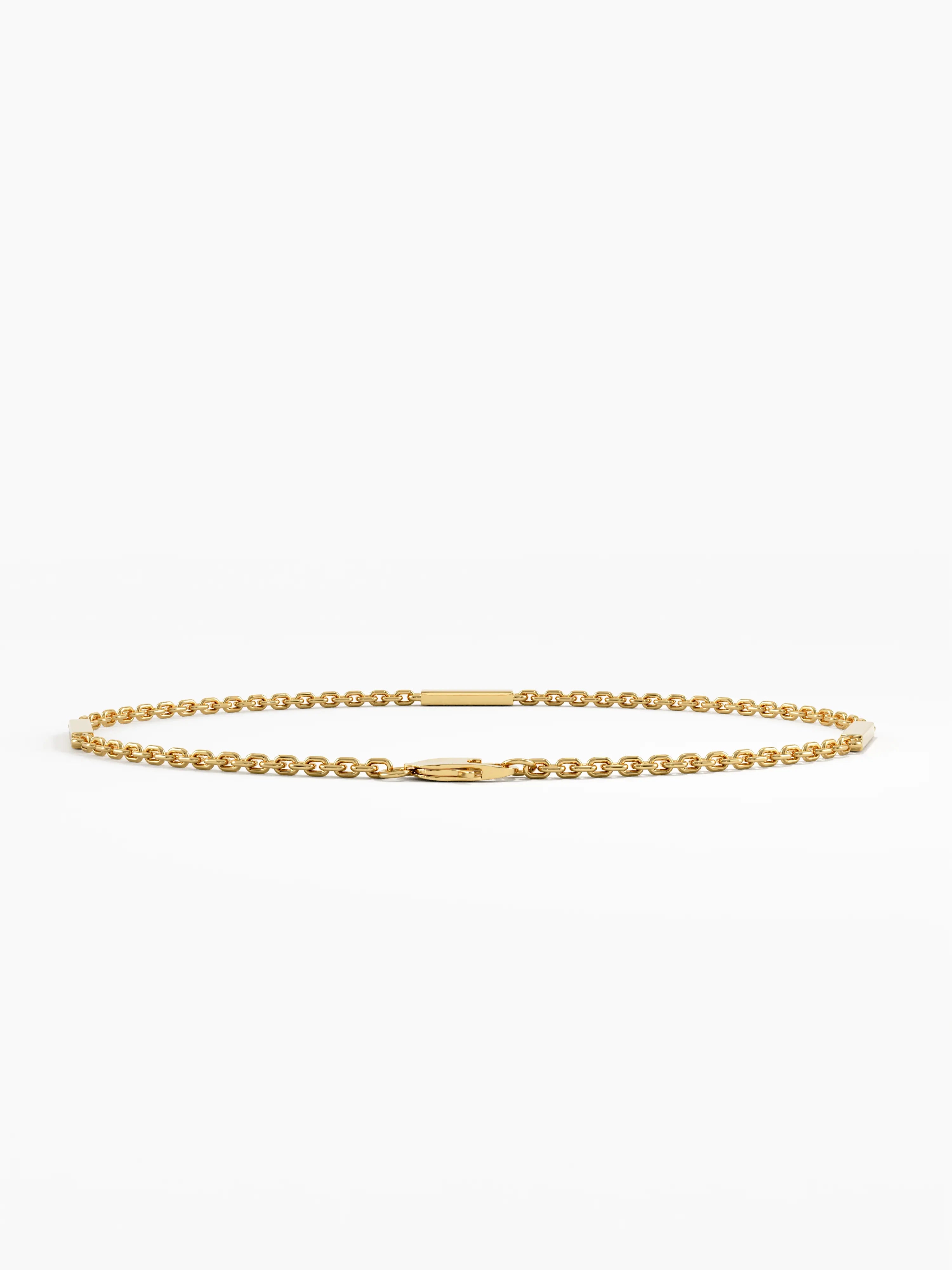Gold Bar Bracelet, solid gold bracelet, view 8 | DiaFifth