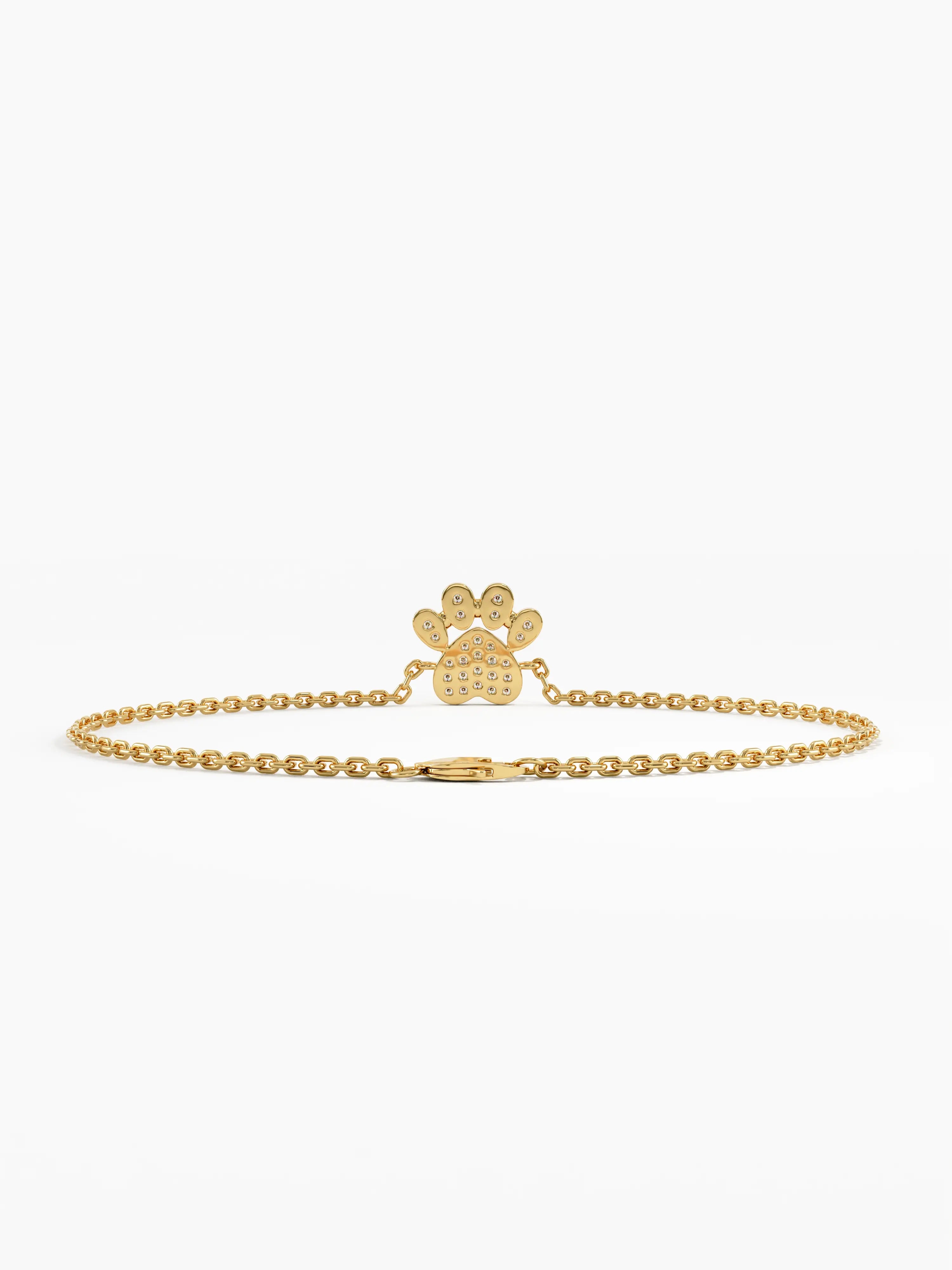 Paw Bracelet, solid gold bracelet, view 8 | DiaFifth