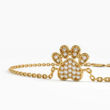 Paw Bracelet, solid gold bracelet, view 2 | DiaFifth