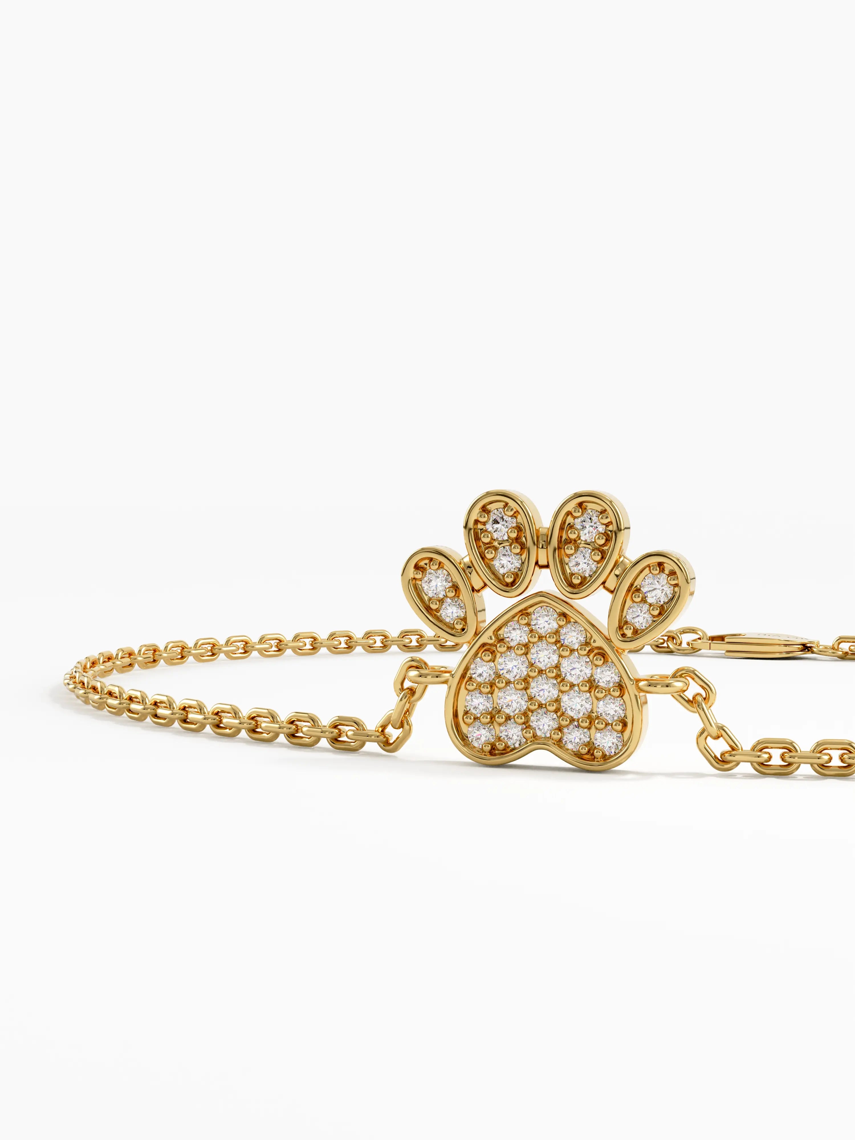 Paw Bracelet, solid gold bracelet, view 2 | DiaFifth