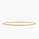 Emerald Bar Bracelet, solid gold bracelet, view 8 | DiaFifth
