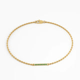 Emerald Bar Bracelet, solid gold bracelet, view 5 | DiaFifth