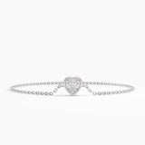 Heart Bracelet, solid gold bracelet, view 7 | DiaFifth