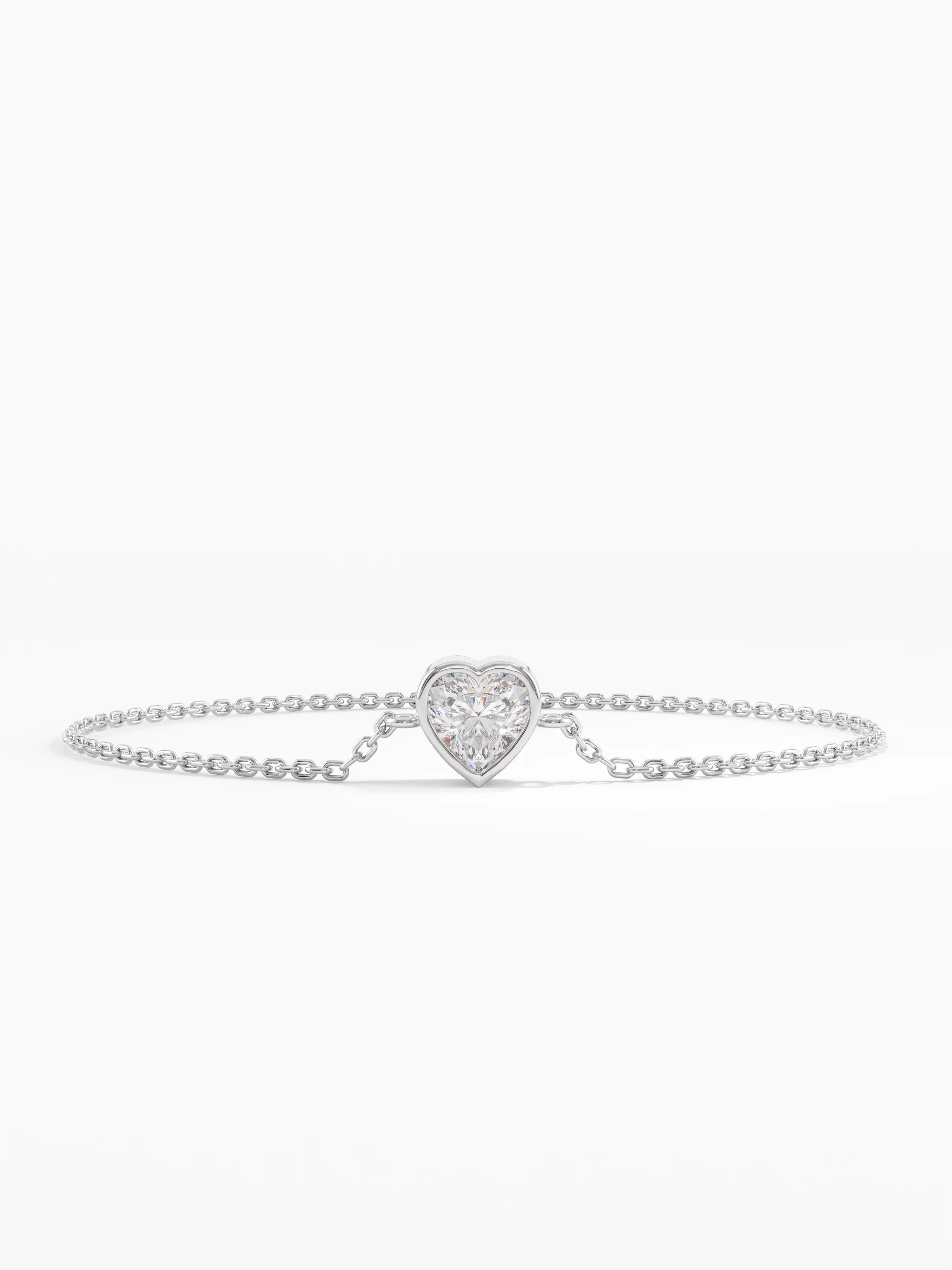 Heart Bracelet, solid gold bracelet, view 7 | DiaFifth