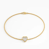 Heart Bracelet, solid gold bracelet, view 5 | DiaFifth