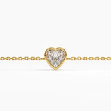 Heart Bracelet, solid gold bracelet, view 4 | DiaFifth