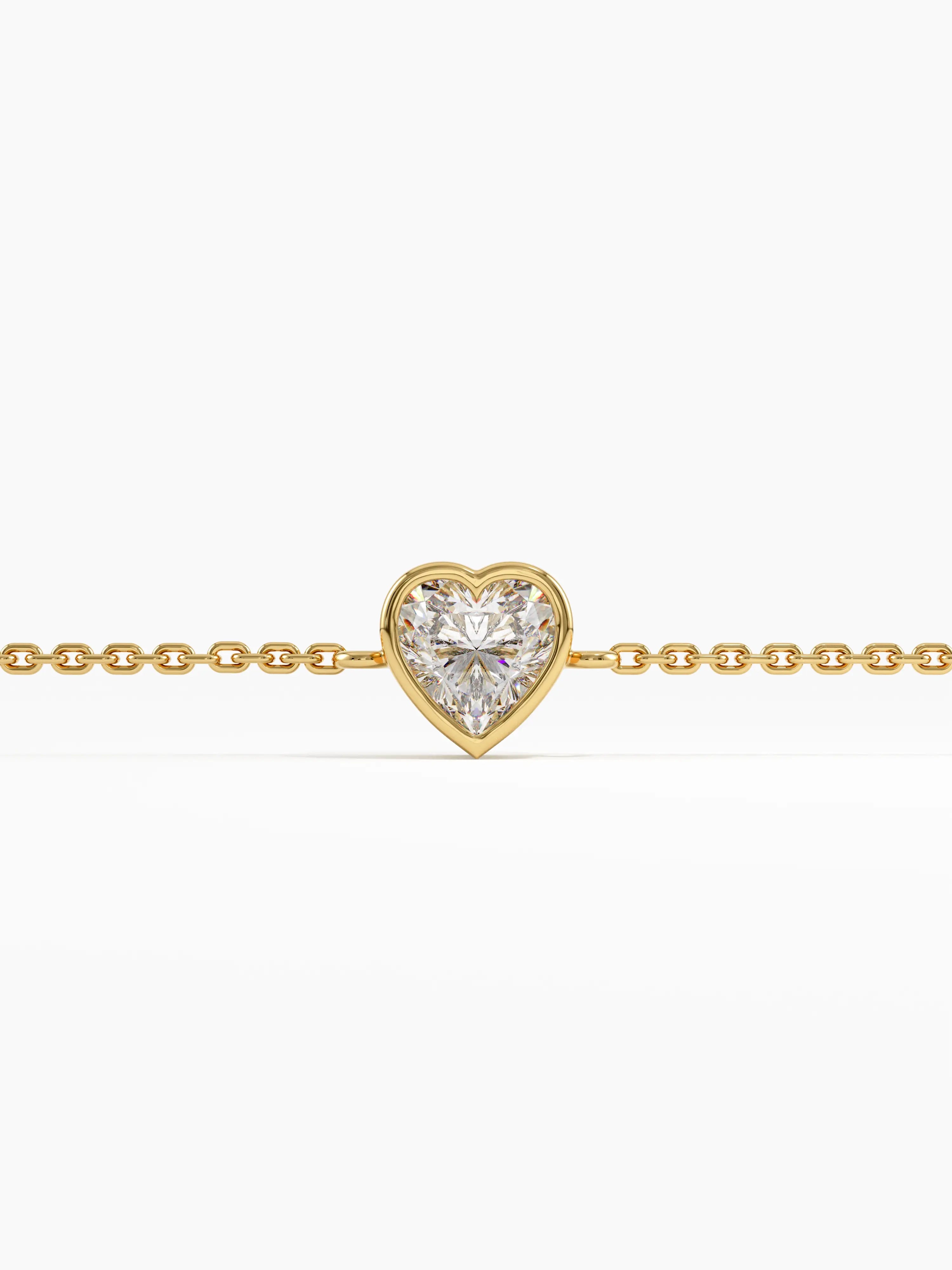 Heart Bracelet, solid gold bracelet, view 4 | DiaFifth