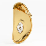 Bezel Vermeil Earrings