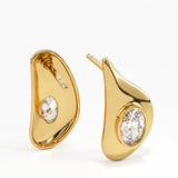 Bezel Vermeil Earrings