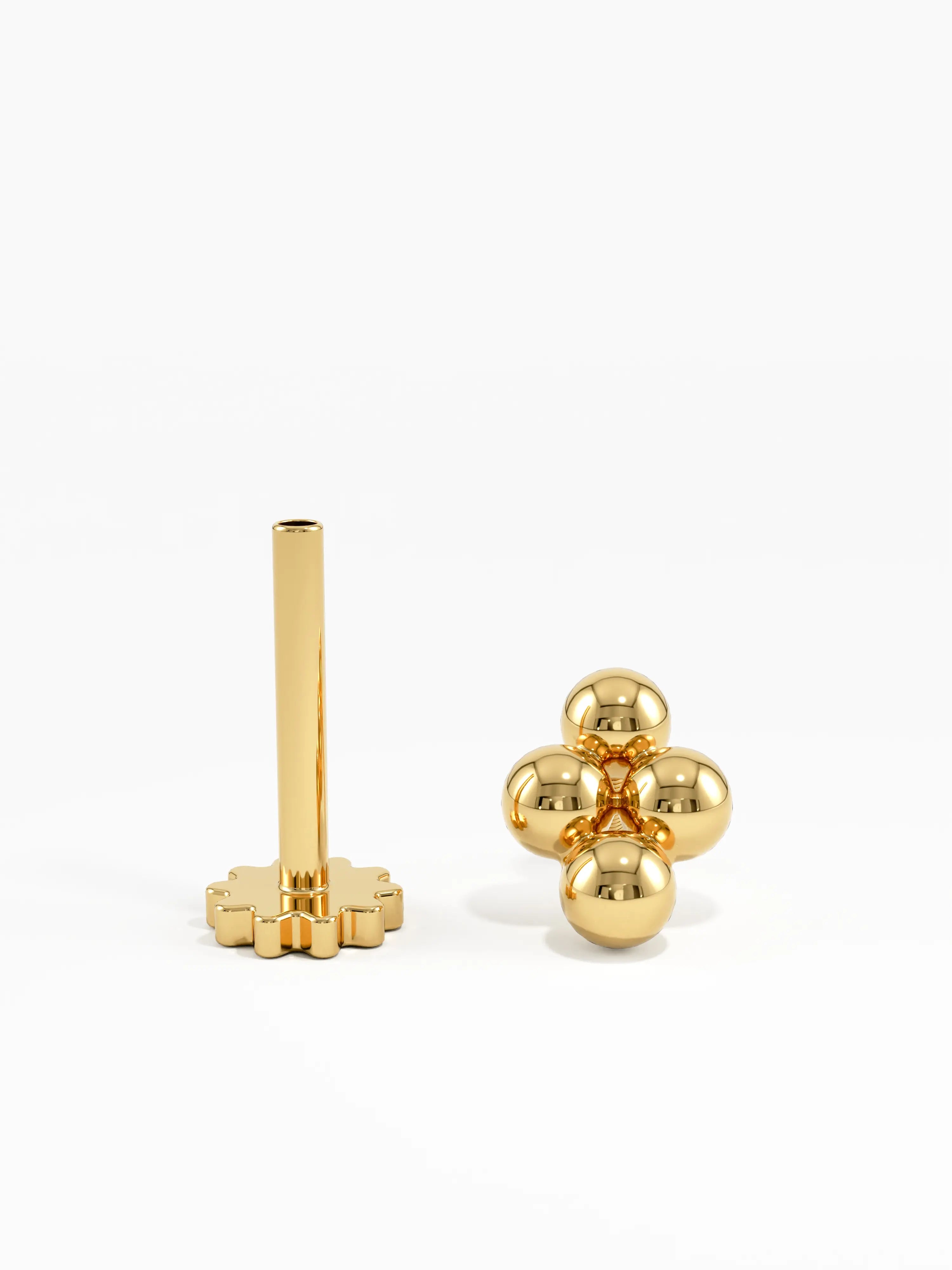 Dot Piercing, solid gold earrings | DiaFifth