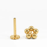 Flower Dot Piercing, solid gold earrings | DiaFifth