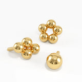 Ball Piercing, solid gold earrings, view 3 | DiaFifth