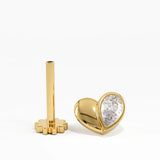 Heart Piercing, solid gold earrings | DiaFifth