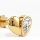 Heart Piercing, solid gold earrings, view 3 | DiaFifth