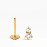 Pave Piercing, solid gold earrings | DiaFifth