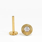 Round Piercing, solid gold earrings | DiaFifth