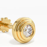 Round Piercing, solid gold earrings, view 3 | DiaFifth