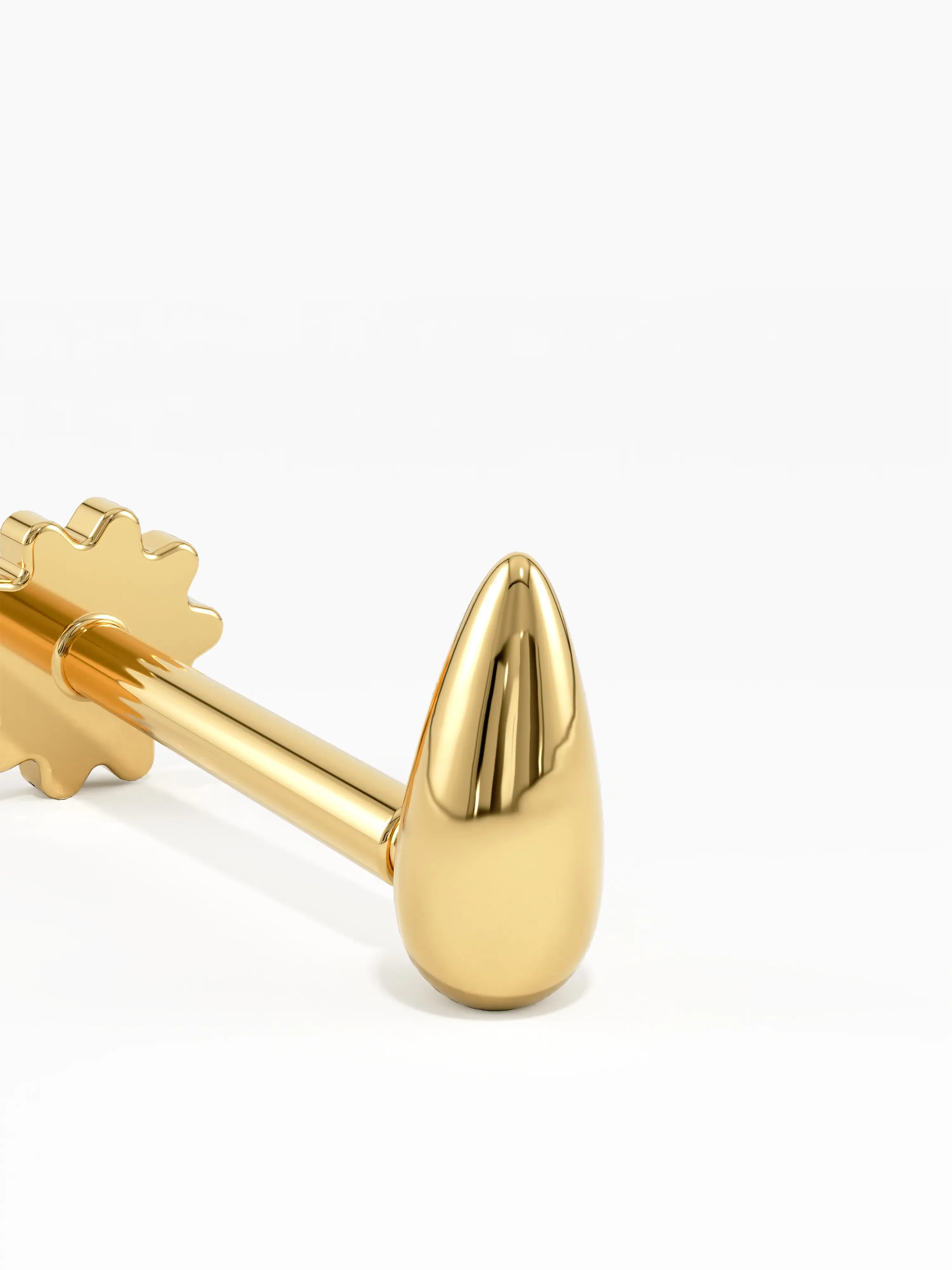 Drop Piercing, solid gold earrings, view 3 | DiaFifth