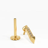 Dangle Piercing, solid gold earrings | DiaFifth