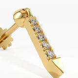 Dangle Piercing, solid gold earrings, view 3 | DiaFifth