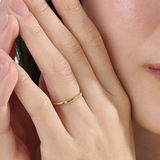 Slim Wedding Ring, solid gold ring, view 3 | DiaFifth
