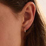 Baguette Stud Earrings, solid gold earrings, view 3 | DiaFifth
