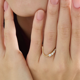 Deep Curve Wedding Ring, solid gold ring, view 6 | DiaFifth