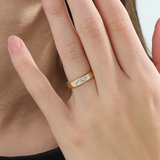 Diamond Baguette Wedding Band, solid gold ring, view 3 | DiaFifth