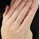 Diamond Baguette Wedding Band, solid gold ring, view 6 | DiaFifth