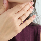Dot Stacking Ring, solid gold ring, view 6 | DiaFifth