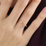 Dot Stacking Ring, solid gold ring, view 3 | DiaFifth