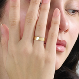 Emerald Wavy Wedding Band, solid gold ring, view 6 | DiaFifth