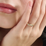 Eternity Wave Wedding Band, solid gold ring, view 6 | DiaFifth