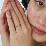 Eternity Wedding Band, solid gold ring, view 6 | DiaFifth