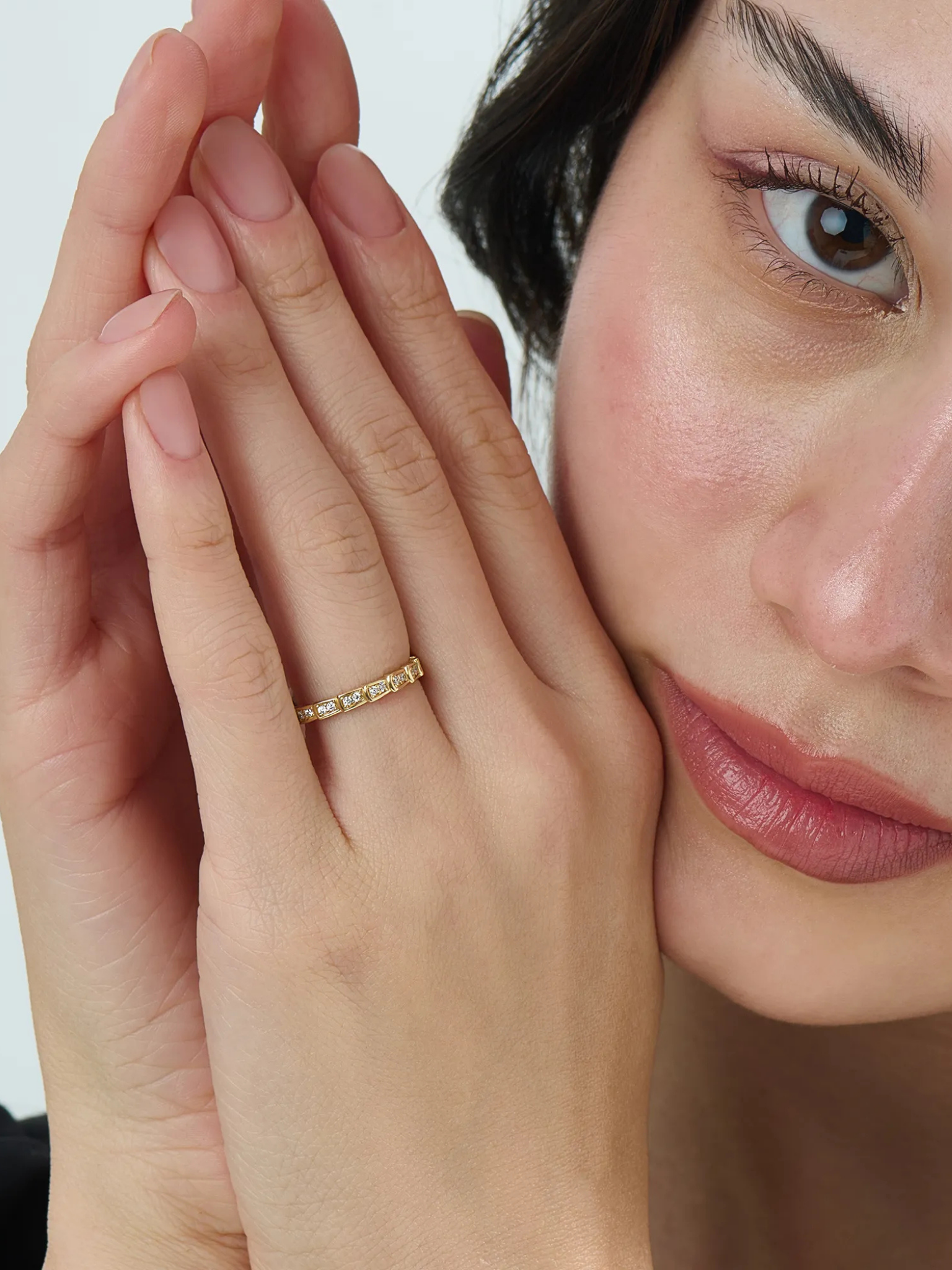 Eternity Wedding Band, solid gold ring, view 6 | DiaFifth