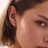 Evil Eye Stud Earrings, solid gold earrings, view 5 | DiaFifth