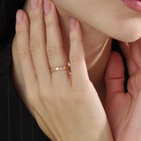 Flush Set Ruby Band, solid gold ring, view 6 | DiaFifth
